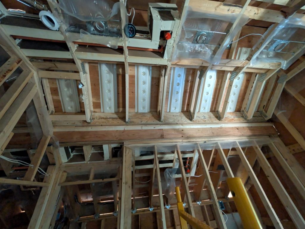 ceiling before insulation installation